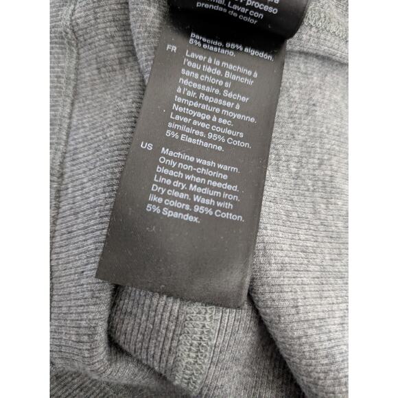 COS gray long sleeve ribbed knit maxi dress cotton blend - Picture 7 of 7